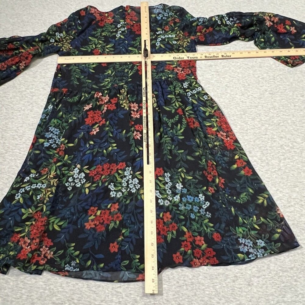 Lauren Ralph Lauren Dress Womens 8 Floral Fairy Sheer Whimsigoth Feminine - Picture 14 of 16